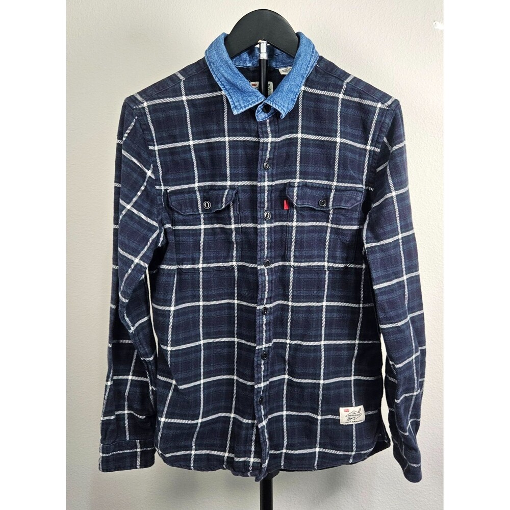 Levi's Fresh Leaves Justin Timberlake Flannel Shirt‎ Mens S Plaid Cotton Denim